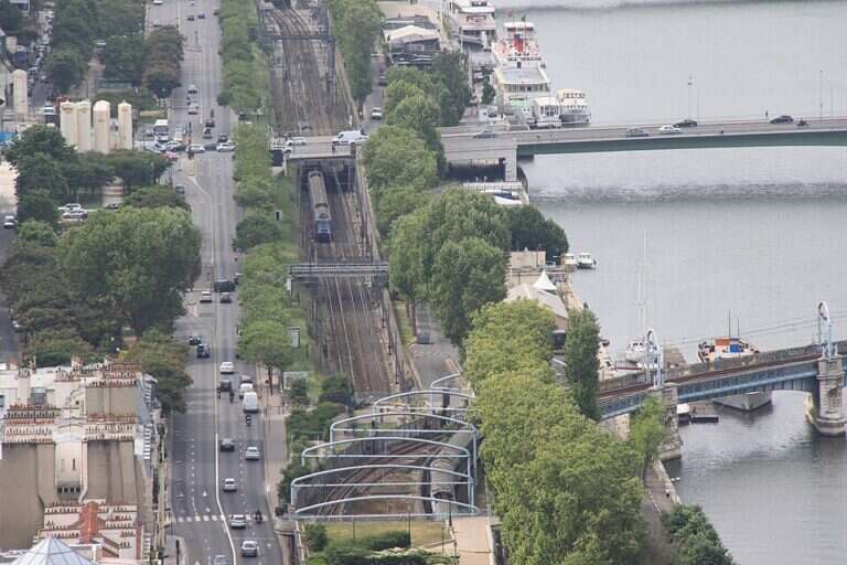 Illustrative view of the Quai de Grenelle riverside neighbourhood in Paris where the hotel is located - not a photo of the hotel building itself