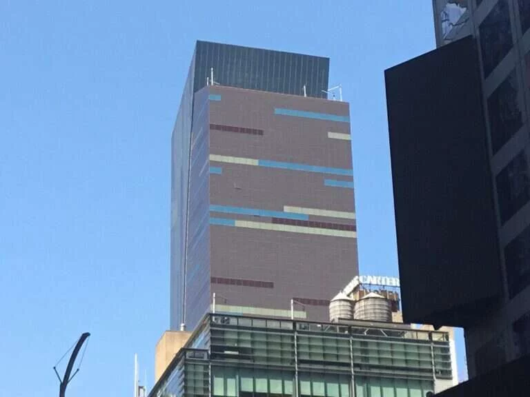 The Westin New York at Times Square hotel tower seen from Times Square