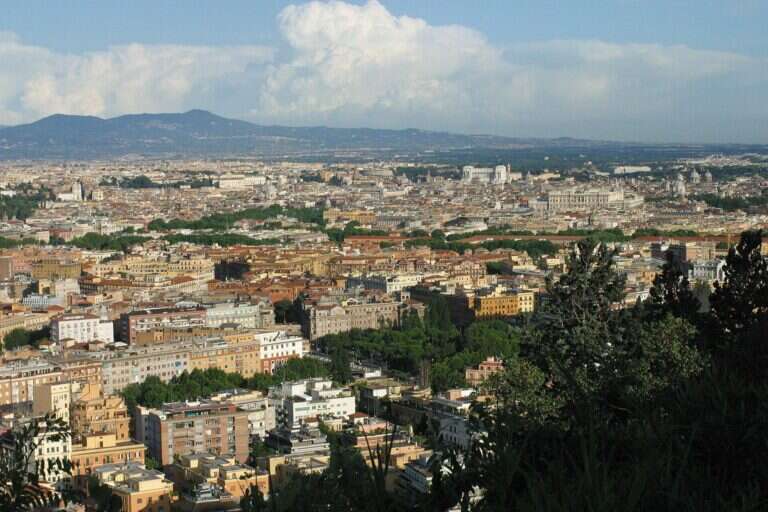 Illustrative view over Rome from the Monte Mario hill where the hotel is located - not a photo of the hotel building itself