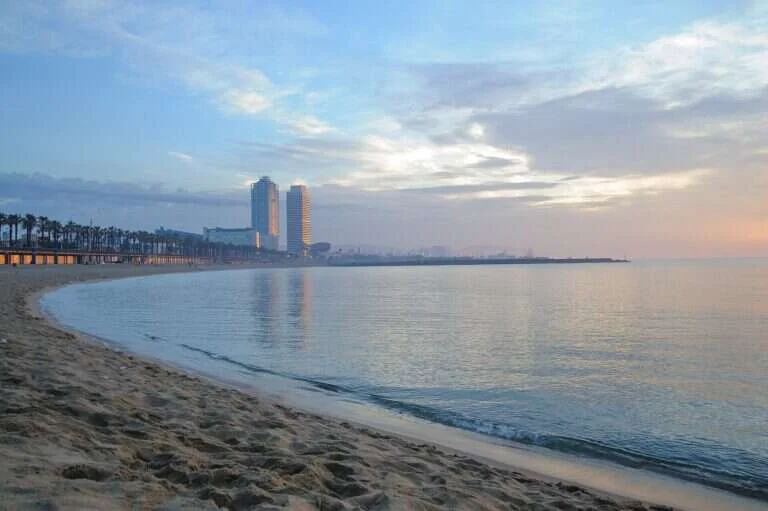 Barceloneta Beach in Barcelona, Spain