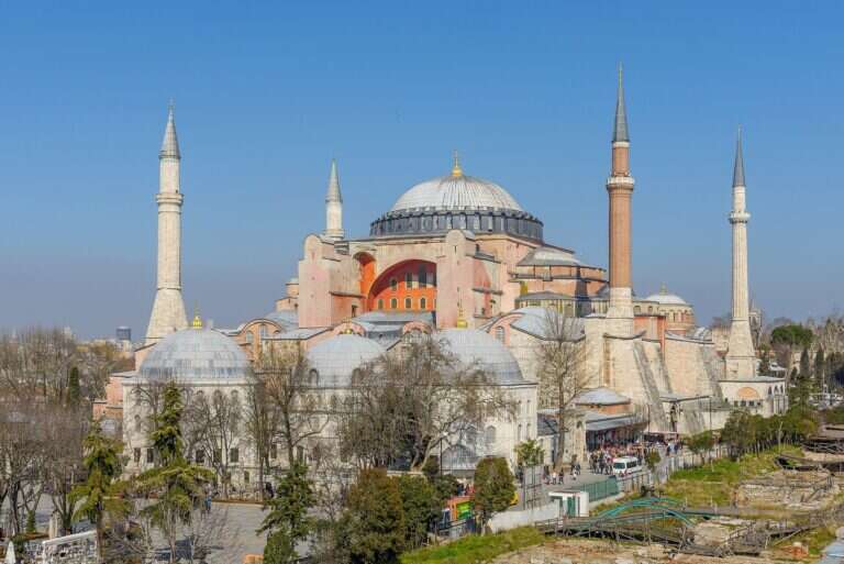 Hagia Sophia in Istanbul seen from Sultanahmet