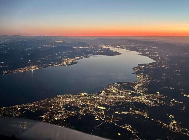 Lake Geneva in Lausanne, Switzerland