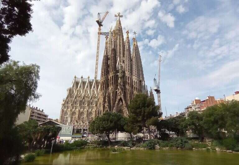 Basilica and Expiatory Church of the Holy Family in Barcelona, Spain